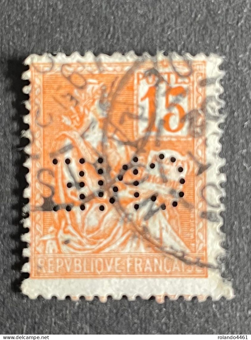 FRANCE C N°117 Mouchon CNE 310 Perforé Perforés Perfins Perfin !! - Other & Unclassified