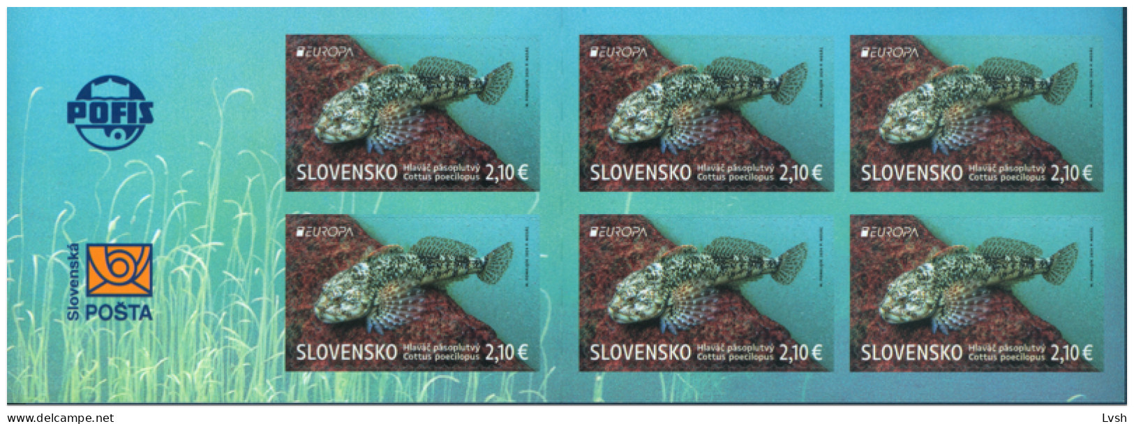 Slovakia.2024.Europa CEPT.Underwater Fauna And Flora.Alpine Bullhead (Cottus Poecilopus).Booklet ** . - Fishes