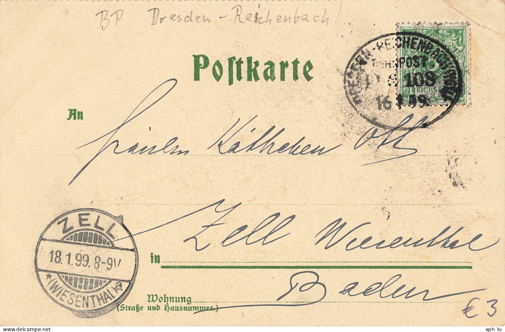 Bahnpost (Ambulant; R.P.O./T.P.O.) Dresden-Reichendorf (Vogtl) (ZA2475) - Briefe U. Dokumente