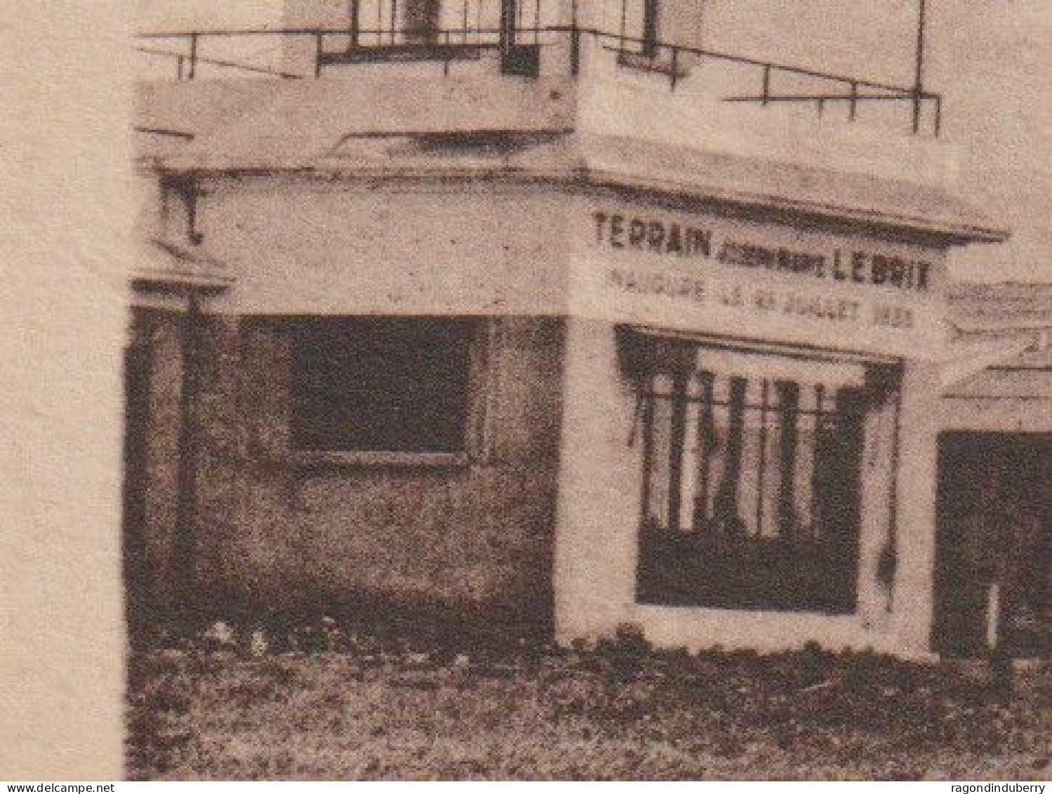 CPA - 35 - ST-JACQUES-de-la-LANDE - Le Club-House Terrain D'aviation Joseph LE BRIX Inauguré En 1935 Avec AVIONS - Aerodromi