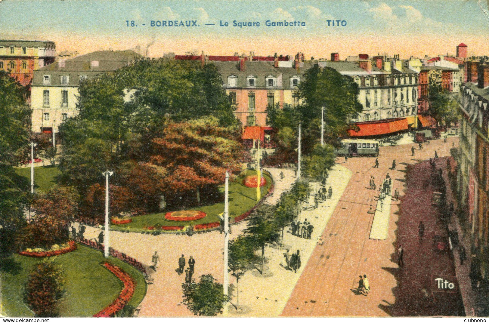 CPA -  BORDEAUX - LE SQUARE GAMBETTA - Bordeaux