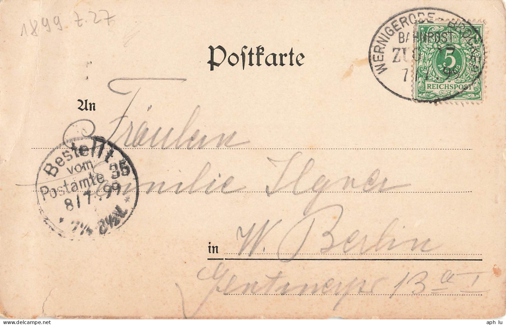Bahnpost (Ambulant; R.P.O./T.P.O.) Wernigerode-Brocken (ZA2477) - Lettres & Documents