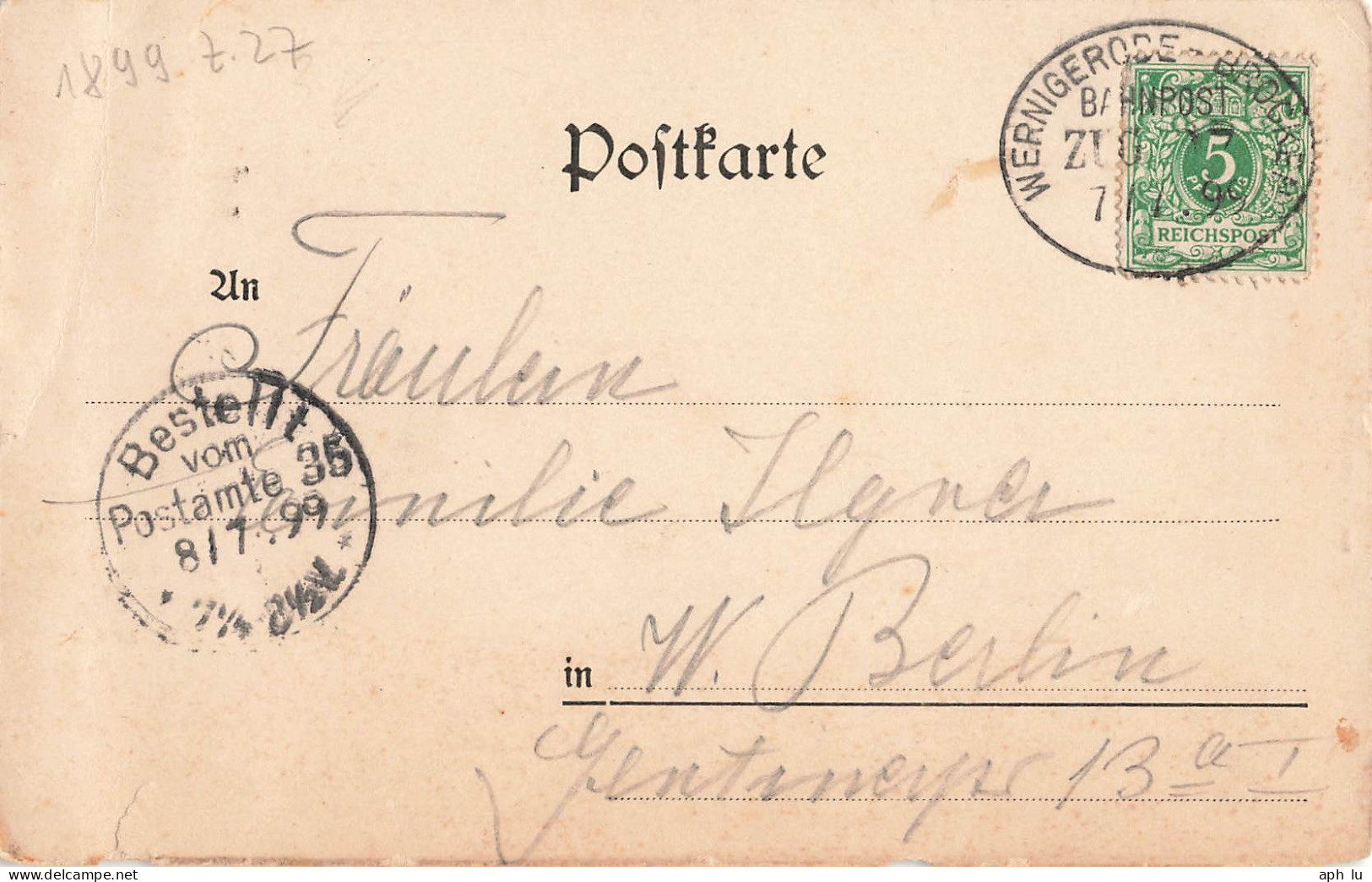 Bahnpost (Ambulant; R.P.O./T.P.O.) Wernigerode-Brocken (ZA2477) - Brieven En Documenten