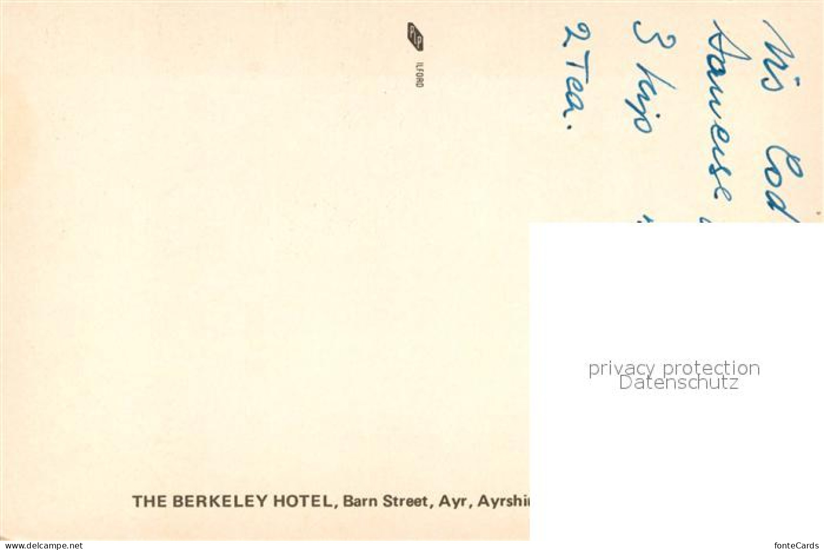 13551762 Ayr Ayrshire Berkeley Hotel Ayr Ayrshire - Sonstige & Ohne Zuordnung