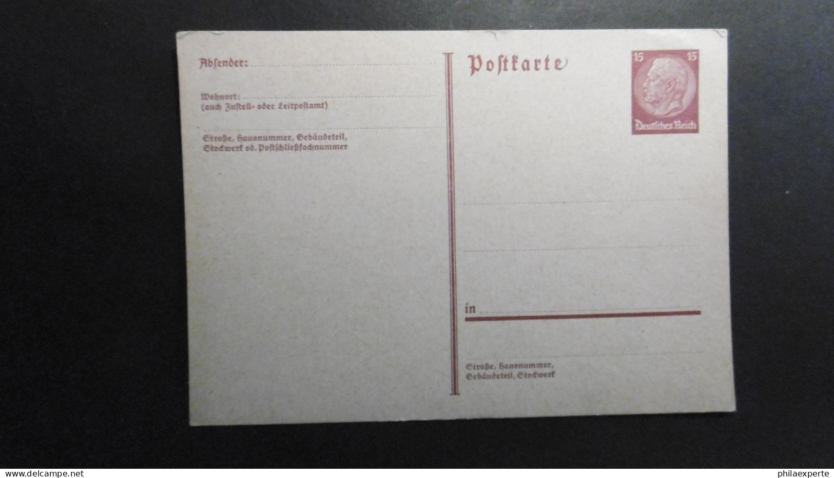 Deutsches Reich Mi. GA Karte P 222 */ungebraucht -kleiner Randfehler Mi. 30.-€ - Postcards