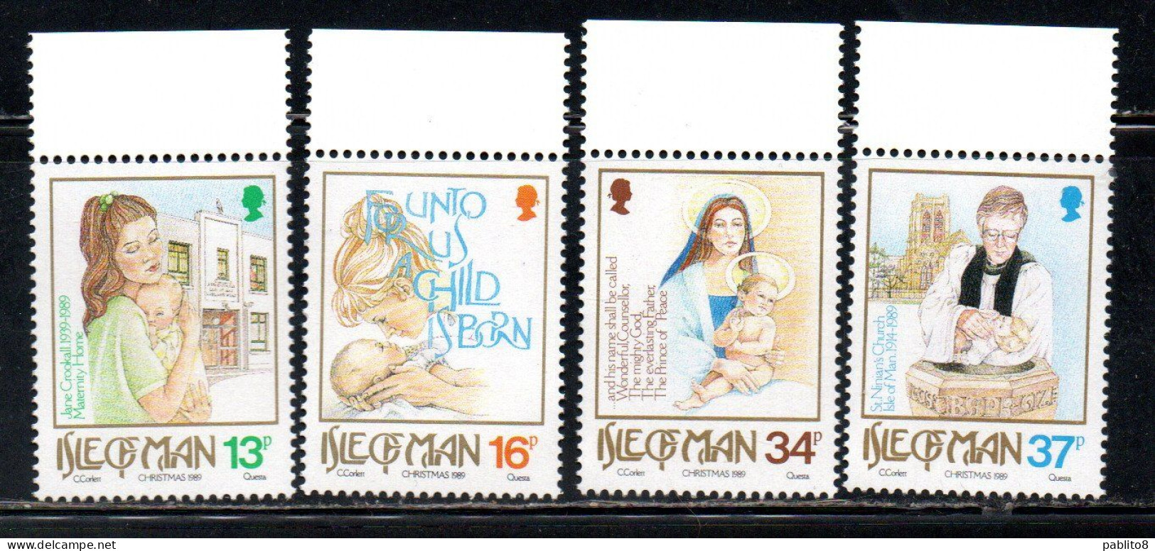 ISOLA DI MAN ISLE OF MAN 1989 CHRISTMAS NATALE NOEL WEIHNACHTEN NAVIDAD COMPLETE SET SERIE COMPLETA MNH - Man (Eiland)