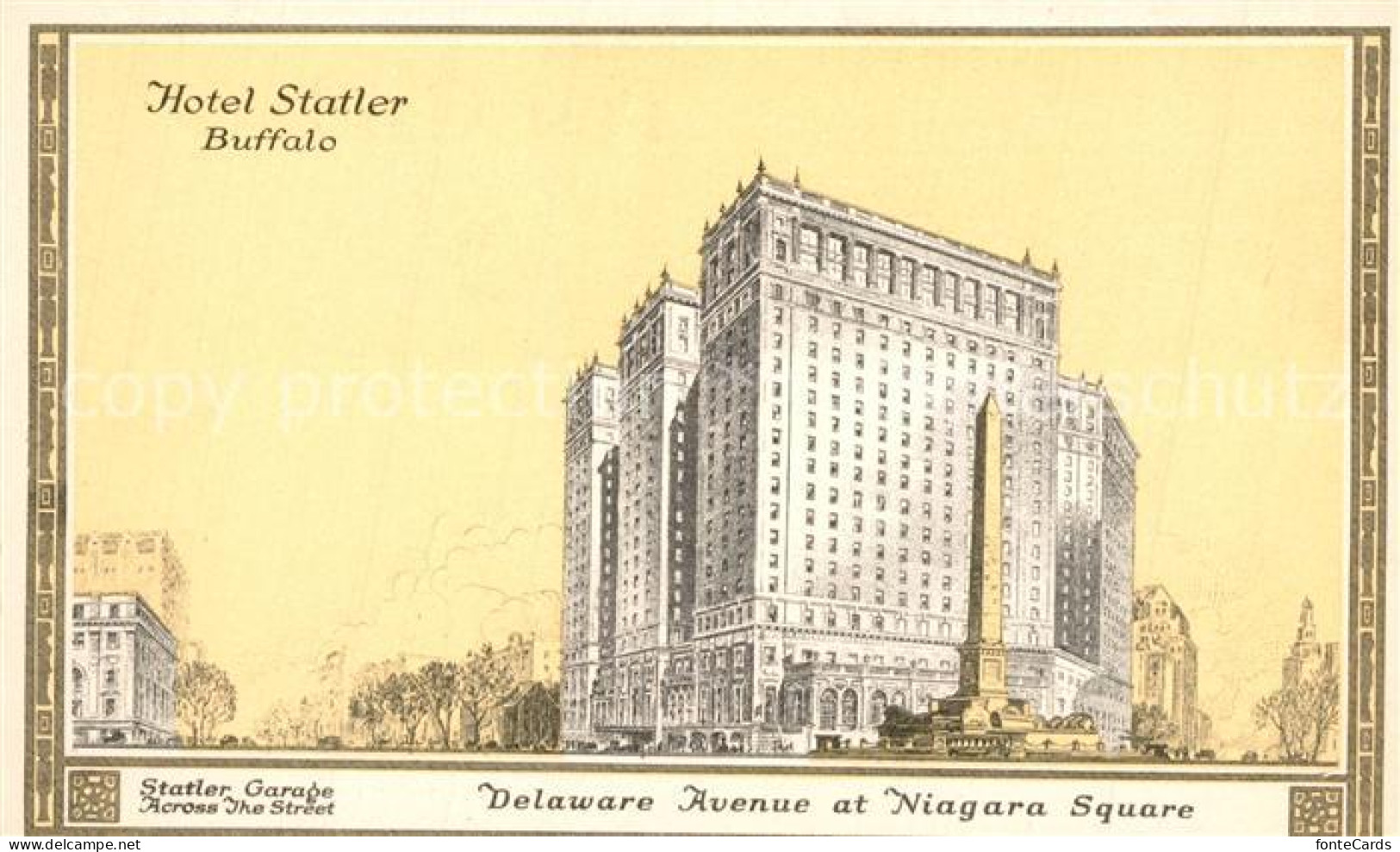 13550953 Buffalo_New_York Hotel Statler Illustration - Sonstige & Ohne Zuordnung