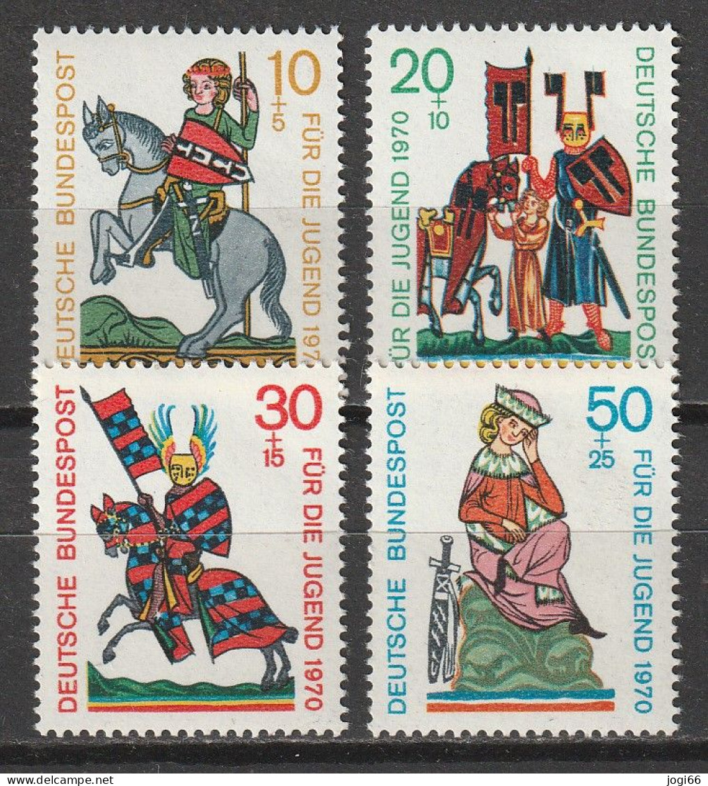 Bund Michel 612 - 615 Jugend Minnesänger ** - Unused Stamps