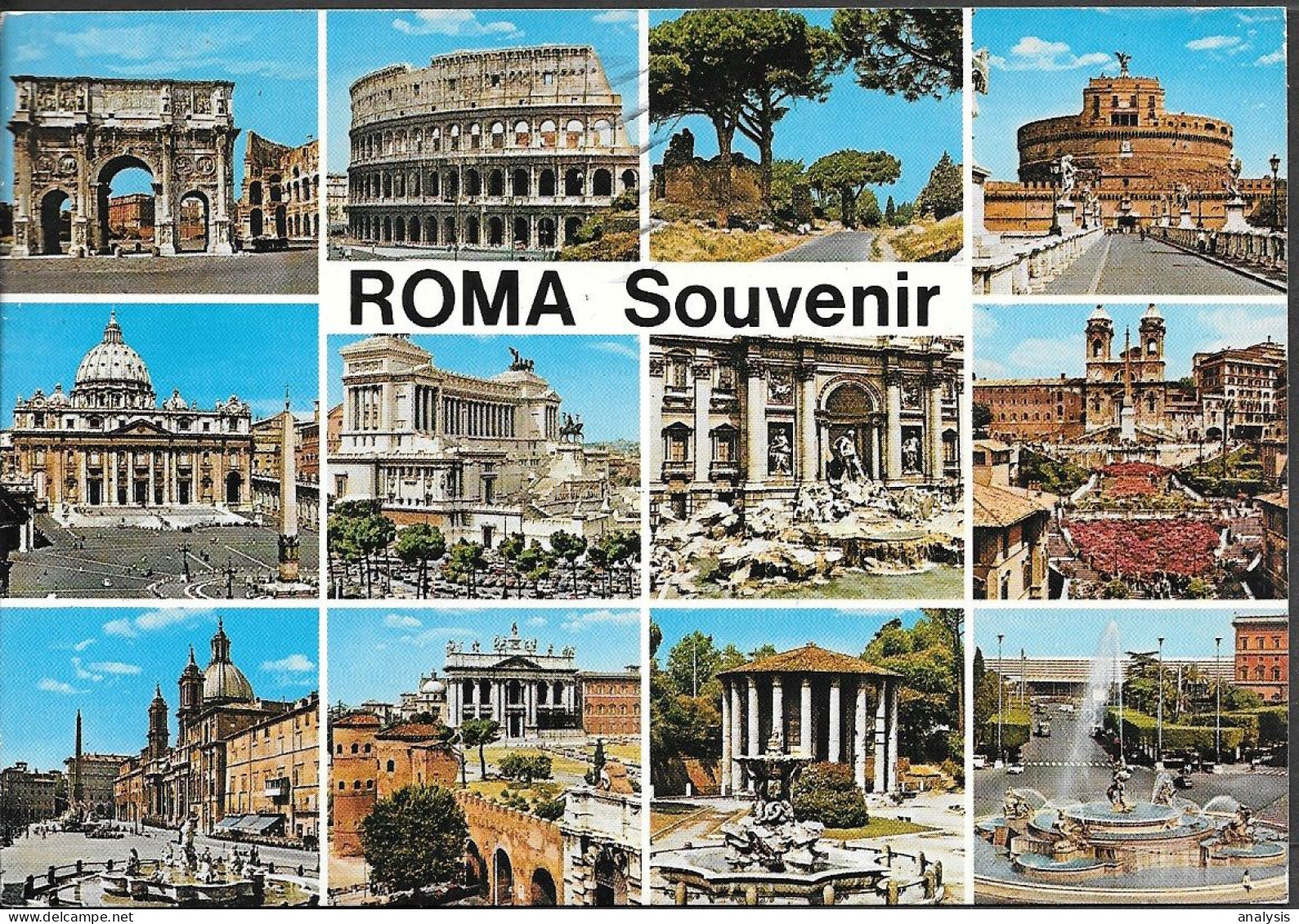 Italy Rome Postcard Mailed 1982 W/ Helicopter Stamp Nardi NH500 - 1981-90: Marcofilie