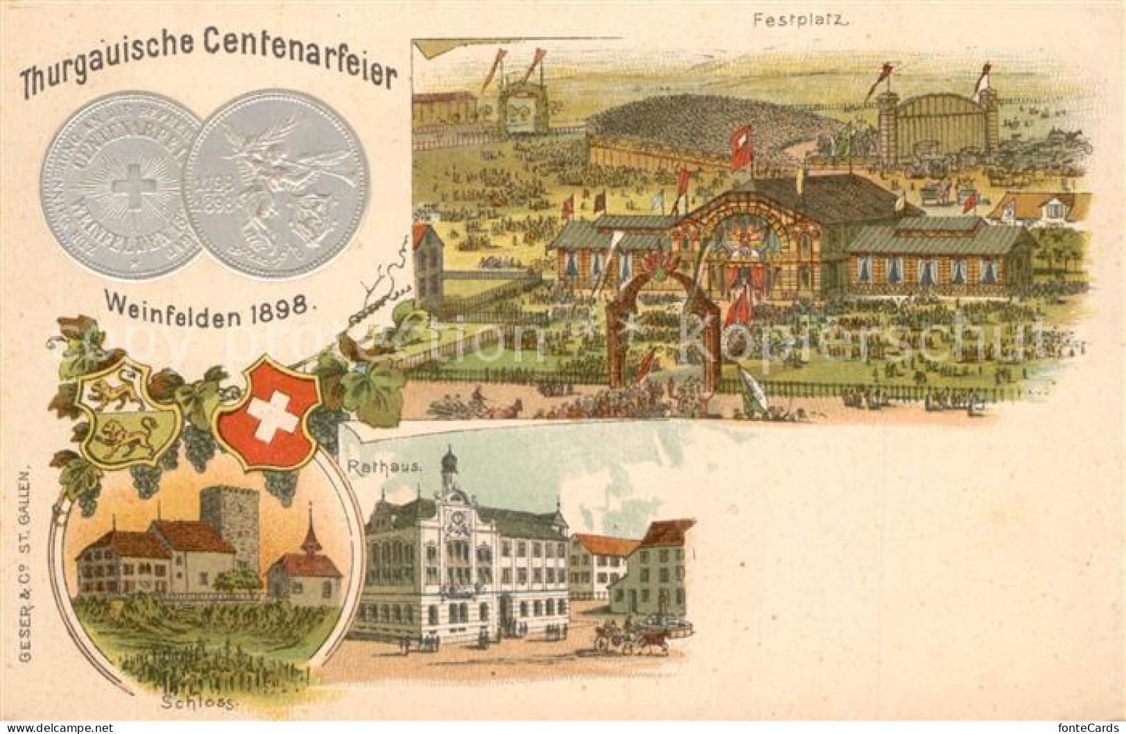 13548953 Weinfelden Thurgauische Centenarfeier Festplatz Rathaus Weinfelden - Sonstige & Ohne Zuordnung