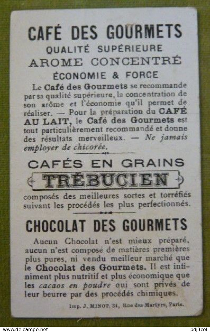 Lot De 5 Chromos - Pub Chocolat Et Café Des Gourmets - Scènes De Couple Humoristique - Un étendard 1656 - Sonstige & Ohne Zuordnung