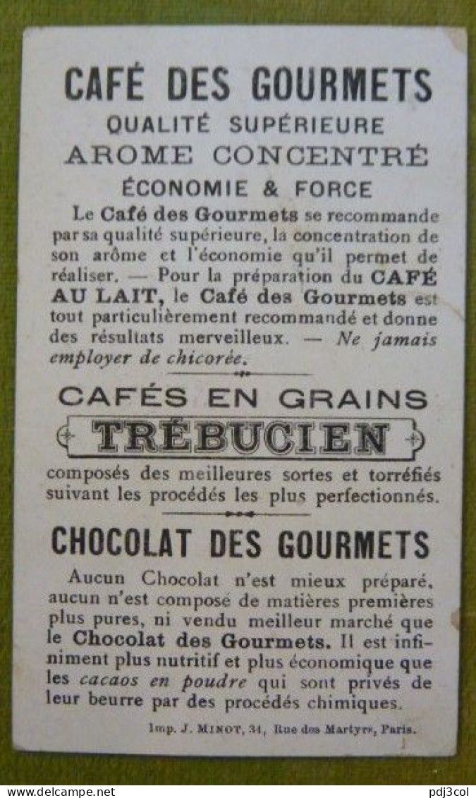 Lot de 5 chromos - Pub Chocolat et café des gourmets - Scènes de couple humoristique - Un étendard 1656