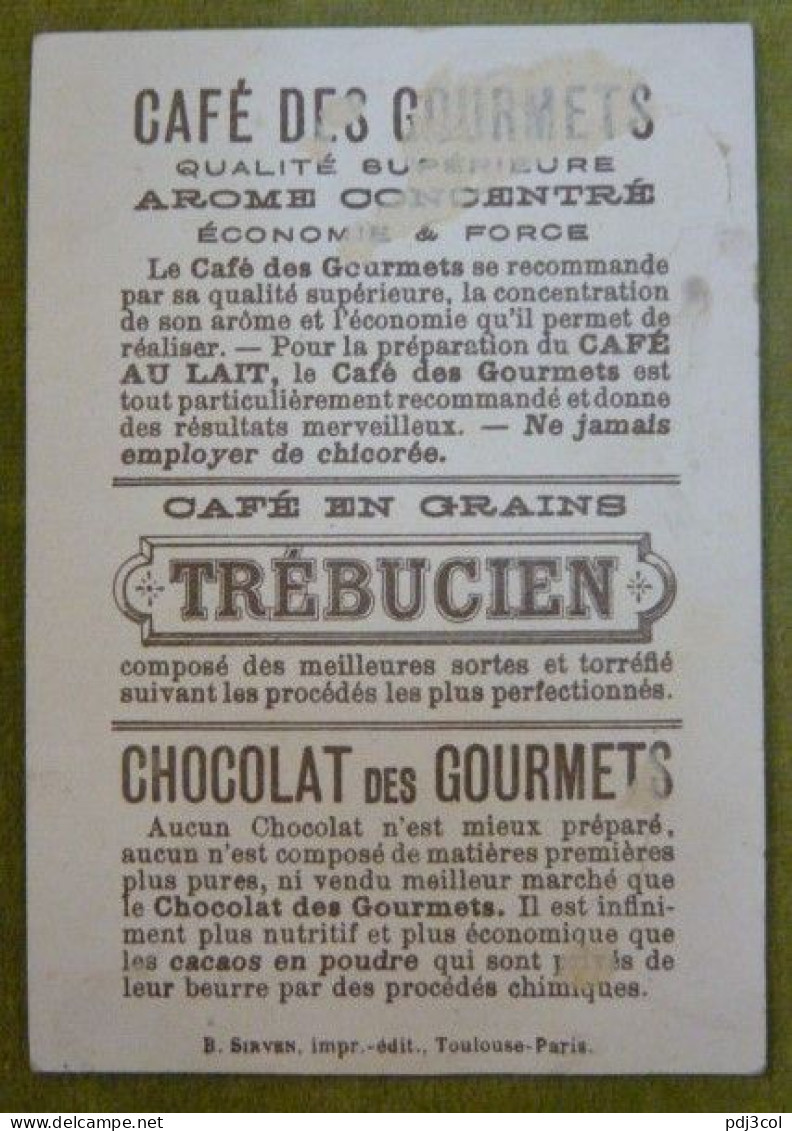 Lot de 5 chromos - Pub Chocolat et café des gourmets - Scènes de couple humoristique - Un étendard 1656