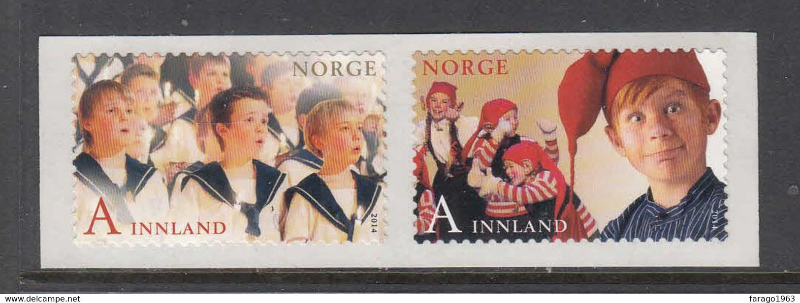 2014 Norway Christmas Noel Navidad Complete Set Of 2  MNH @ BELOW FACE VALUE - Unused Stamps