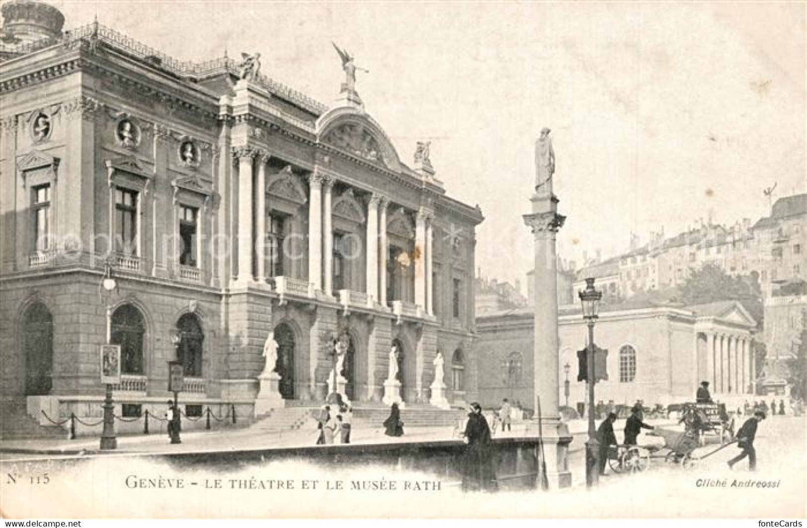 13545698 Geneve GE Le Theatre Et Le Musee Rath Geneve GE - Sonstige & Ohne Zuordnung