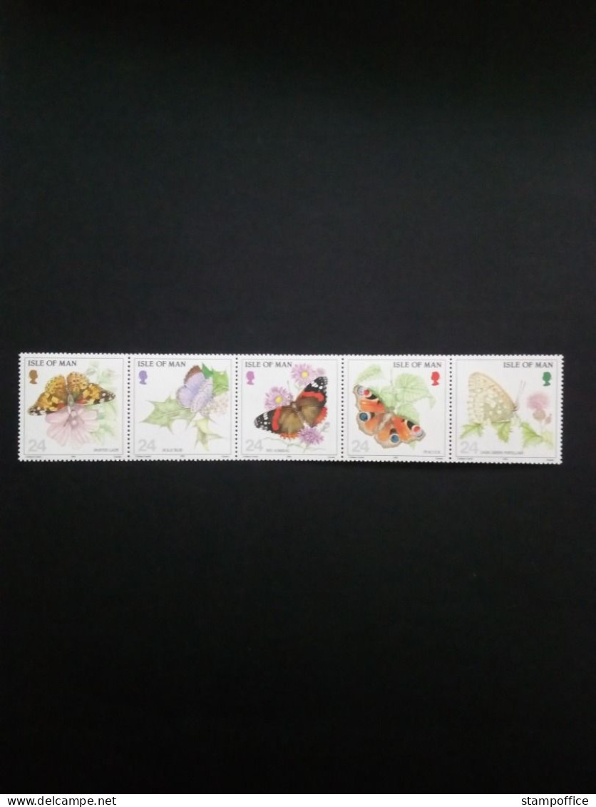 ISLE OF MAN MI-NR. 555-559 POSTFRISCH(MINT) ZUSAMMENDRUCK SCHMETTERLINGE BUTTERFLIES 1993 - Man (Ile De)