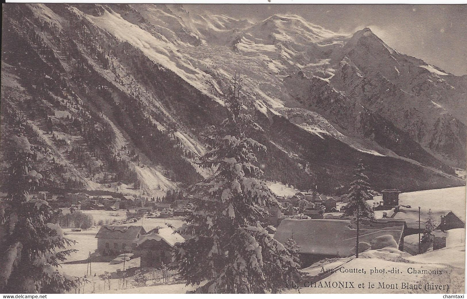 74 CHAMONIX MONT BLANC EN HIVER SOUS LA NEIGE Editeur COUTTET  Auguste N° 8 B - Chamonix-Mont-Blanc