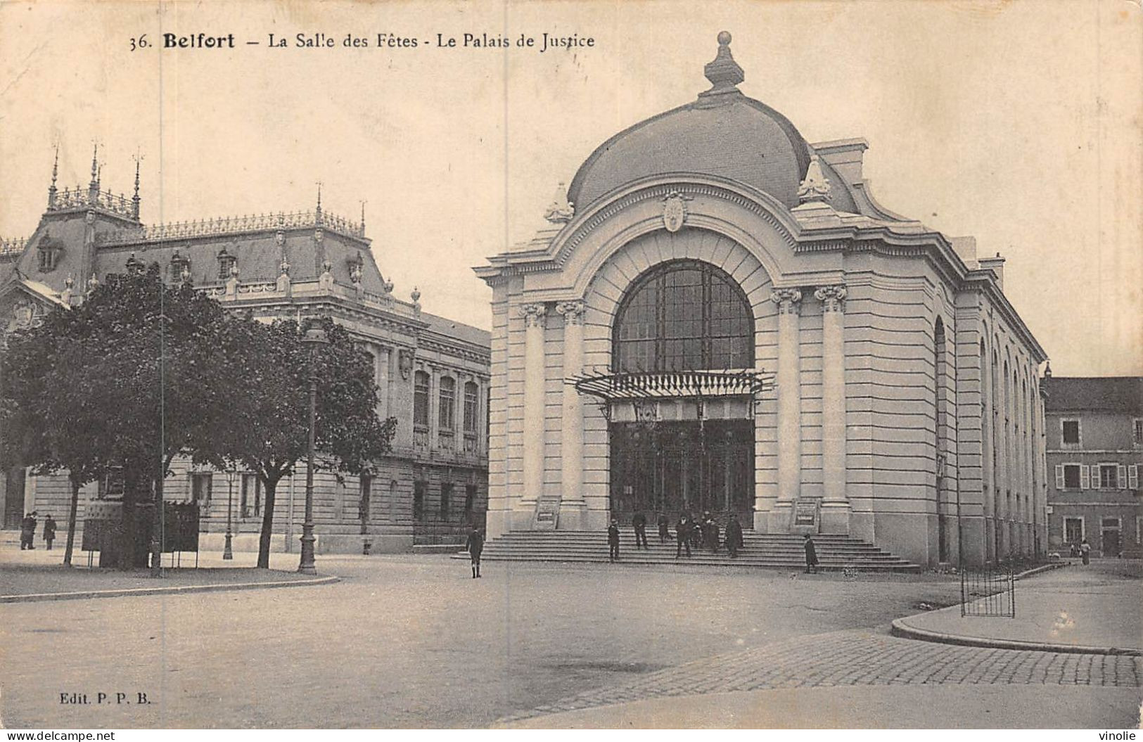 24-5187 :  BELFORT. LA SALLE DES FETES. LE PALAIS DE JUSTICE - Belfort - Città