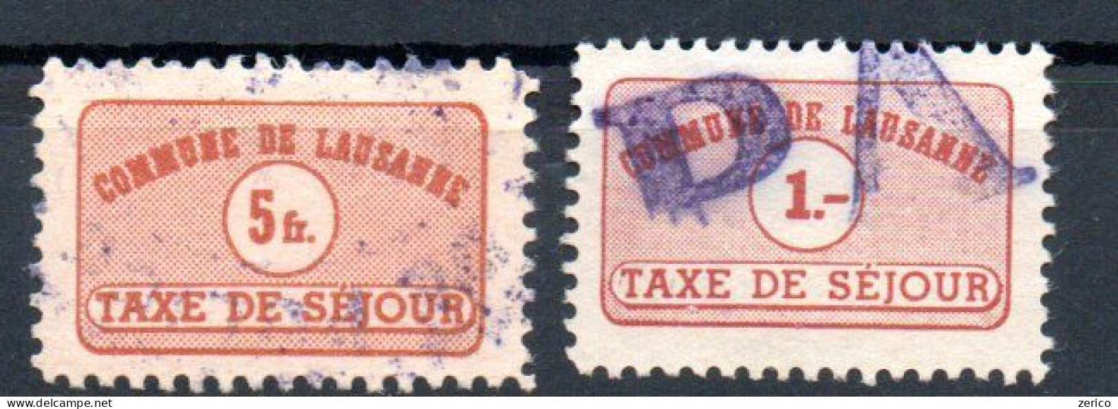 LAUSANNE Taxe De Séjour Kurtaxe - Revenue Stamps