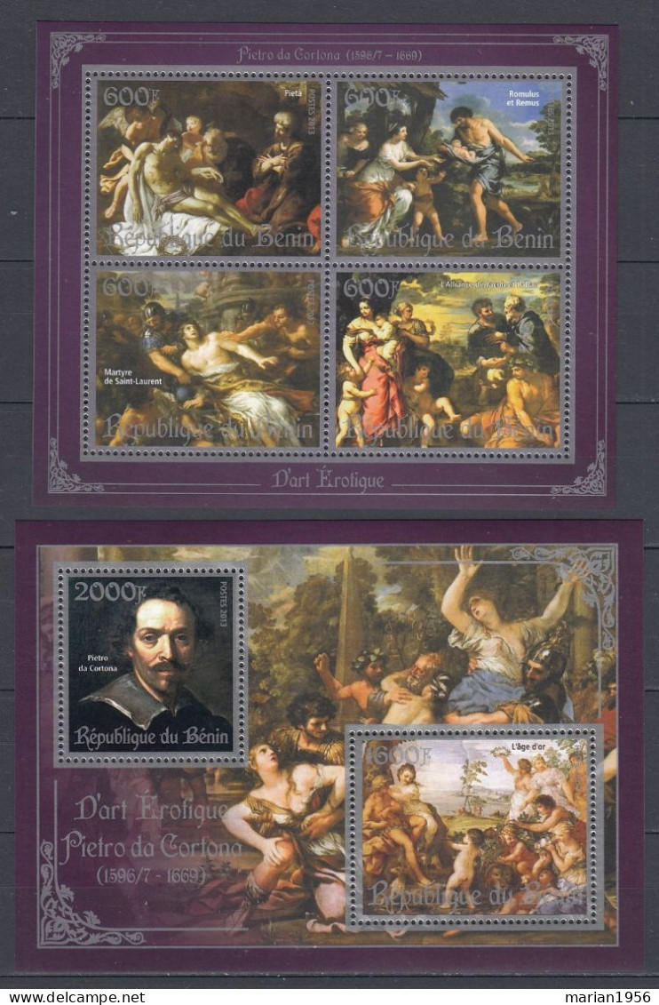 Benin 2013 - Peinture - D'art Erotique - PIETRO DA CORLONA - BL + BF  - MNH - Desnudos