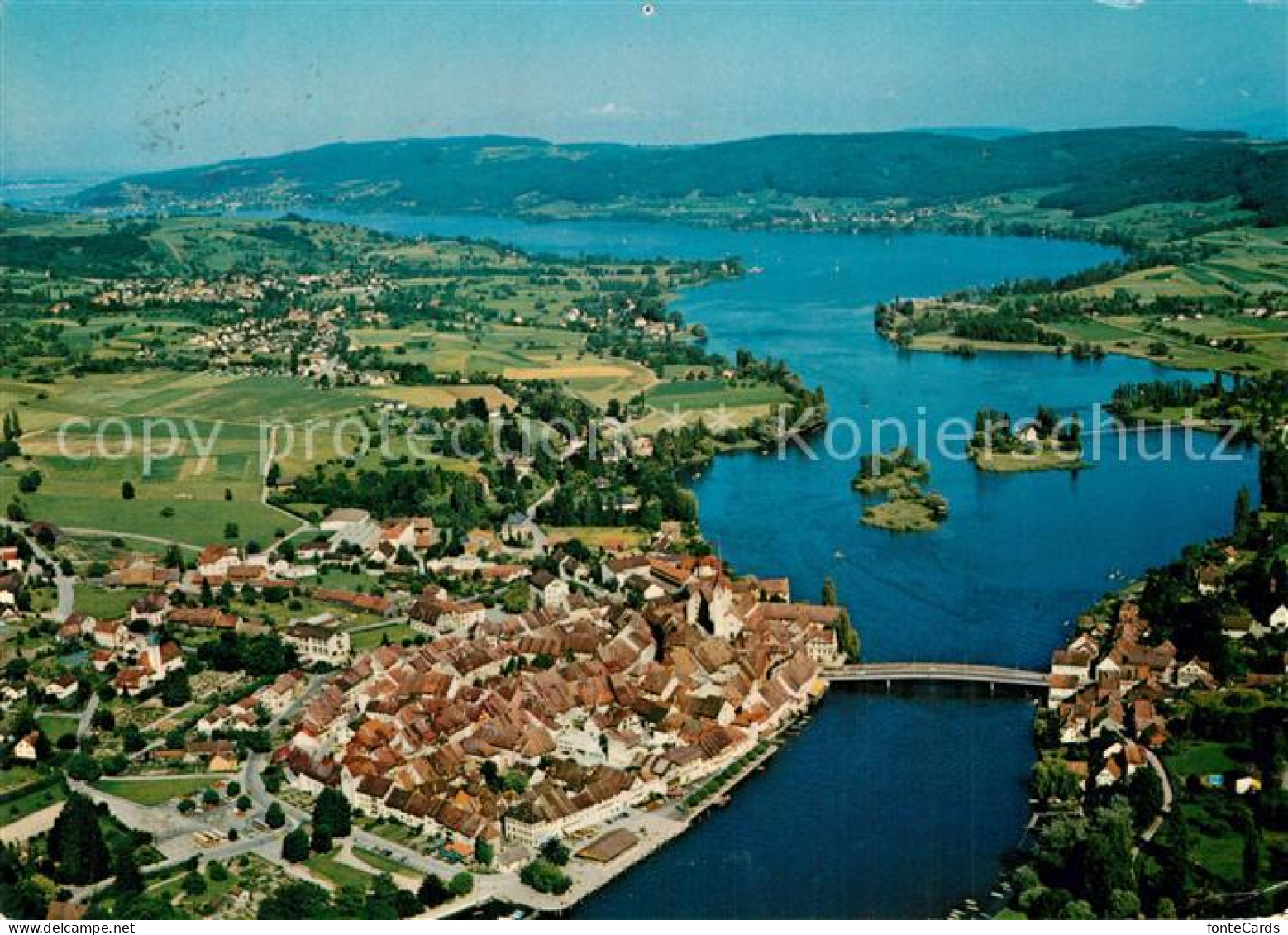 13531421 Stein Rhein Mit Insel Werd Und Untersee Fliegeraufnahme Stein Rhein - Sonstige & Ohne Zuordnung