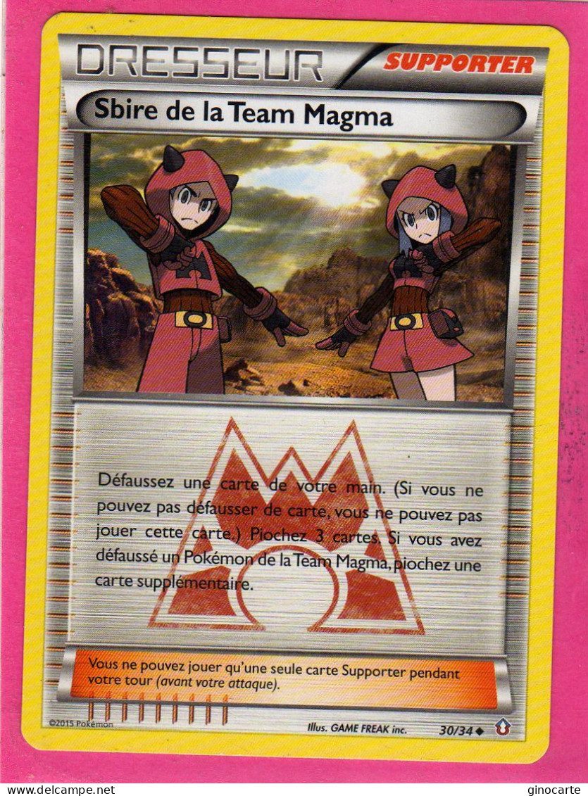 Carte Pokemon Francaise 2015 Xy Double Crisis 30/34 Sbire De La Team Magma Bon Etat - XY