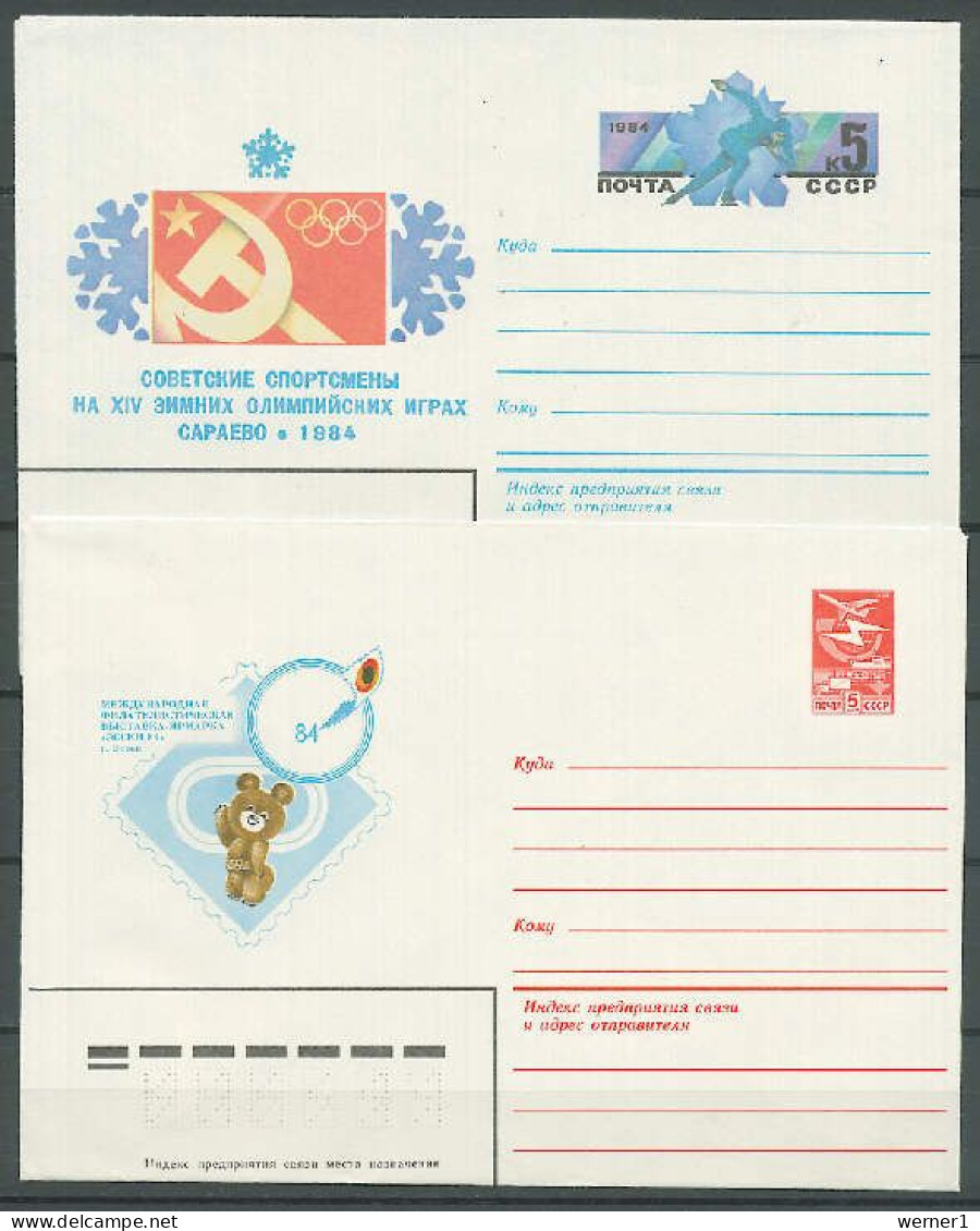 USSR Russia 1982/1984 Olympic Games 2 Commemorative Covers - Estate 1984: Los Angeles