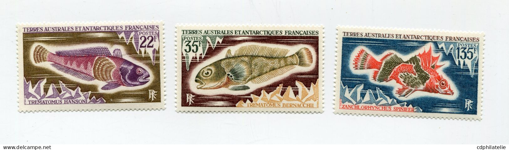 T. A. A. F. N°43 / 45 ** POISSONS - Unused Stamps