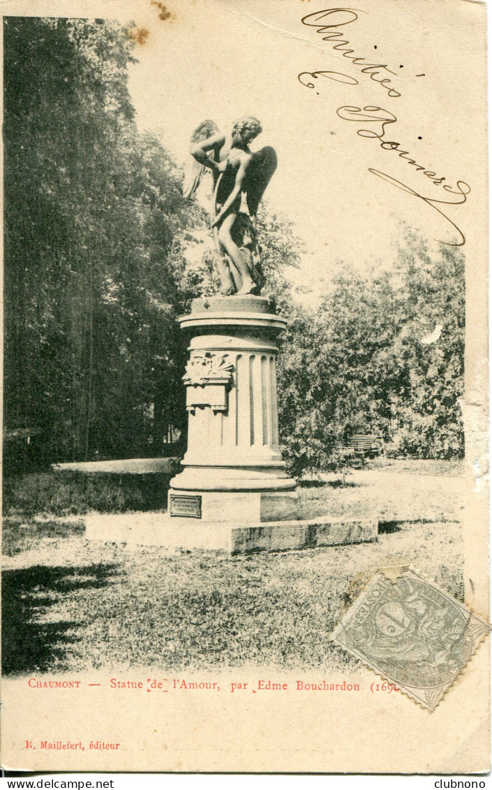 CPA - CHAUMONT - STATUE DE L'AMOUR, PAR EDME BOUCHARDON - Chaumont