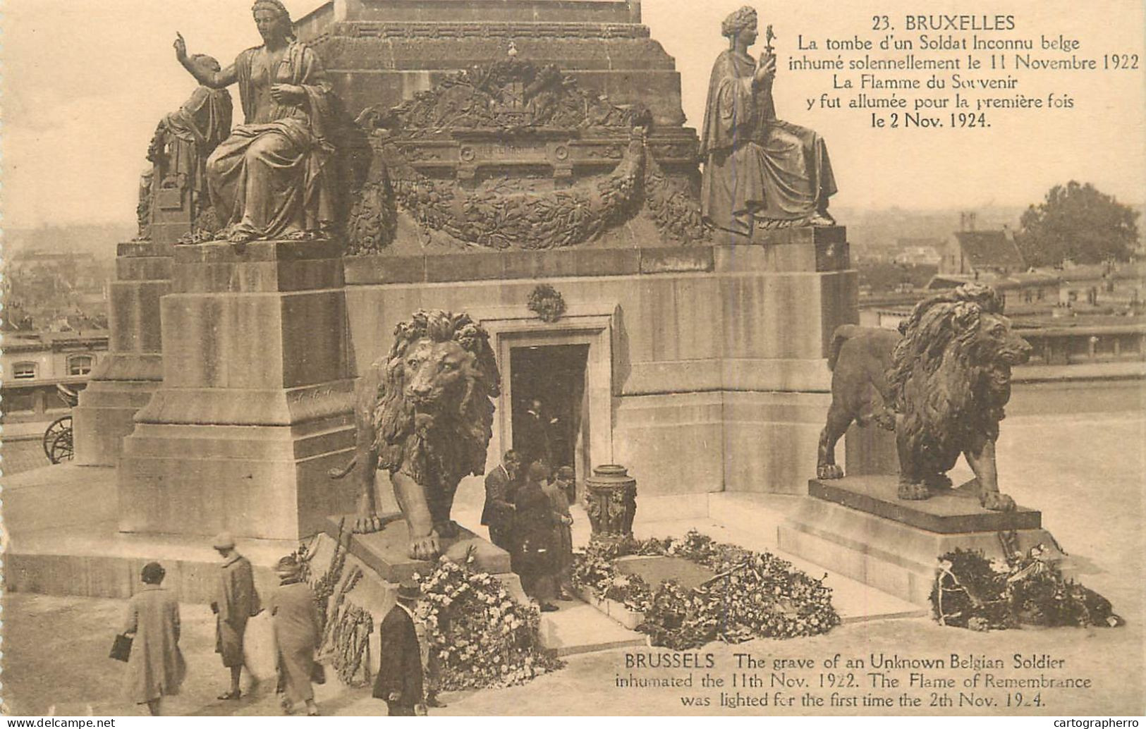 Belgique Cpa Bruxelles Unknown Soldier Tomb - Bruxelles (Città)