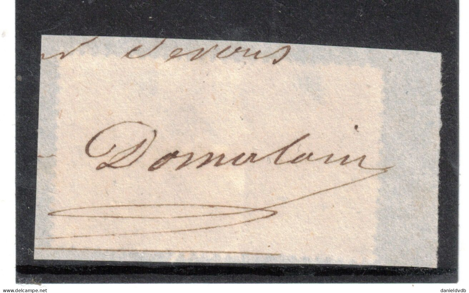 France Y&T N° 33a Gris-bleu Type II Oblitéré (déchiré Verticalement) Sur Fragment - 1863-1870 Napoléon III Con Laureles