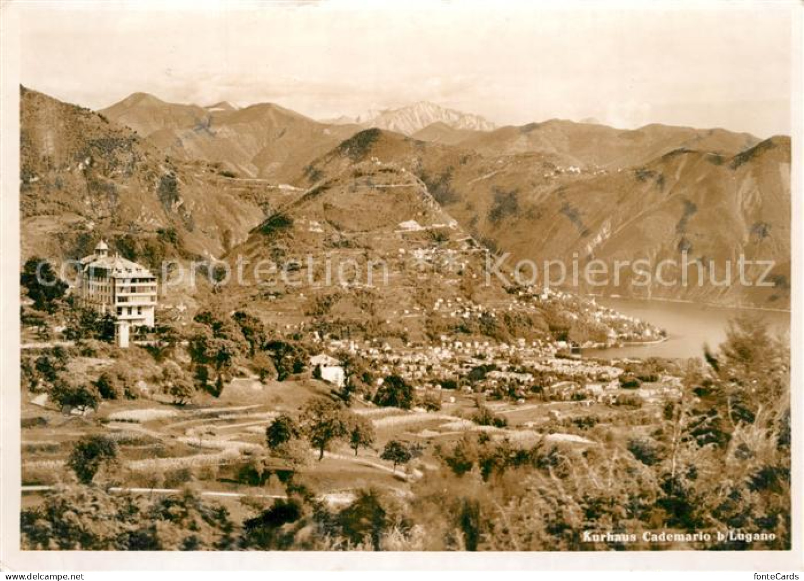 13523590 Lugano Lago Di Lugano Kurhaus Cademario Landschaftspanorama Luganersee  - Autres & Non Classés