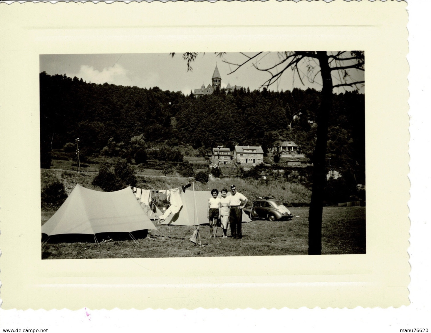 Ref 1 - Photo + Négatif : Vue Du Camping Et De Clerveaux - Luxembourg . - Europe