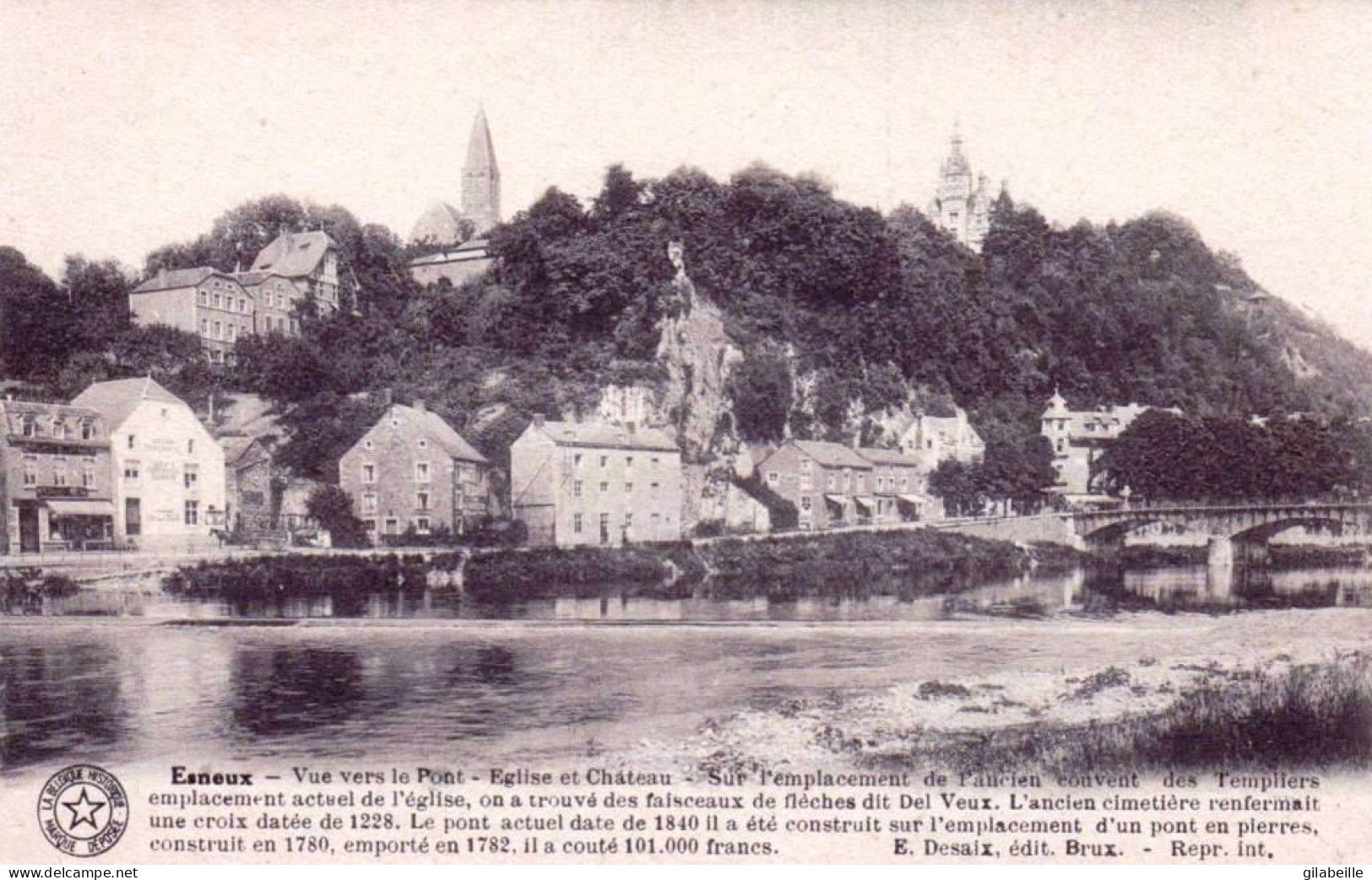 ESNEUX - Vue Vers Le Pont - L'église Et Le Chateau - Esneux