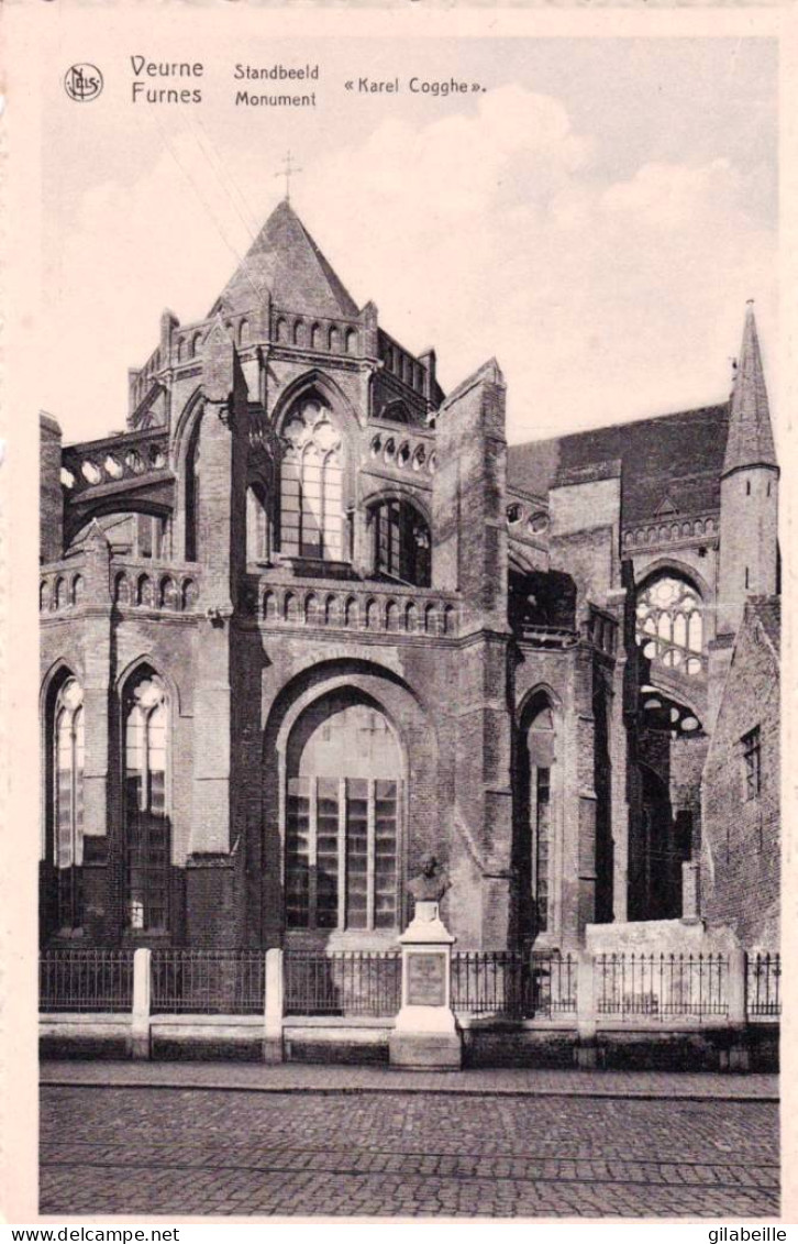 FURNES - VEURNE -  Monument Karel Cogghe - Standbeeld Karel Cogghe - Veurne