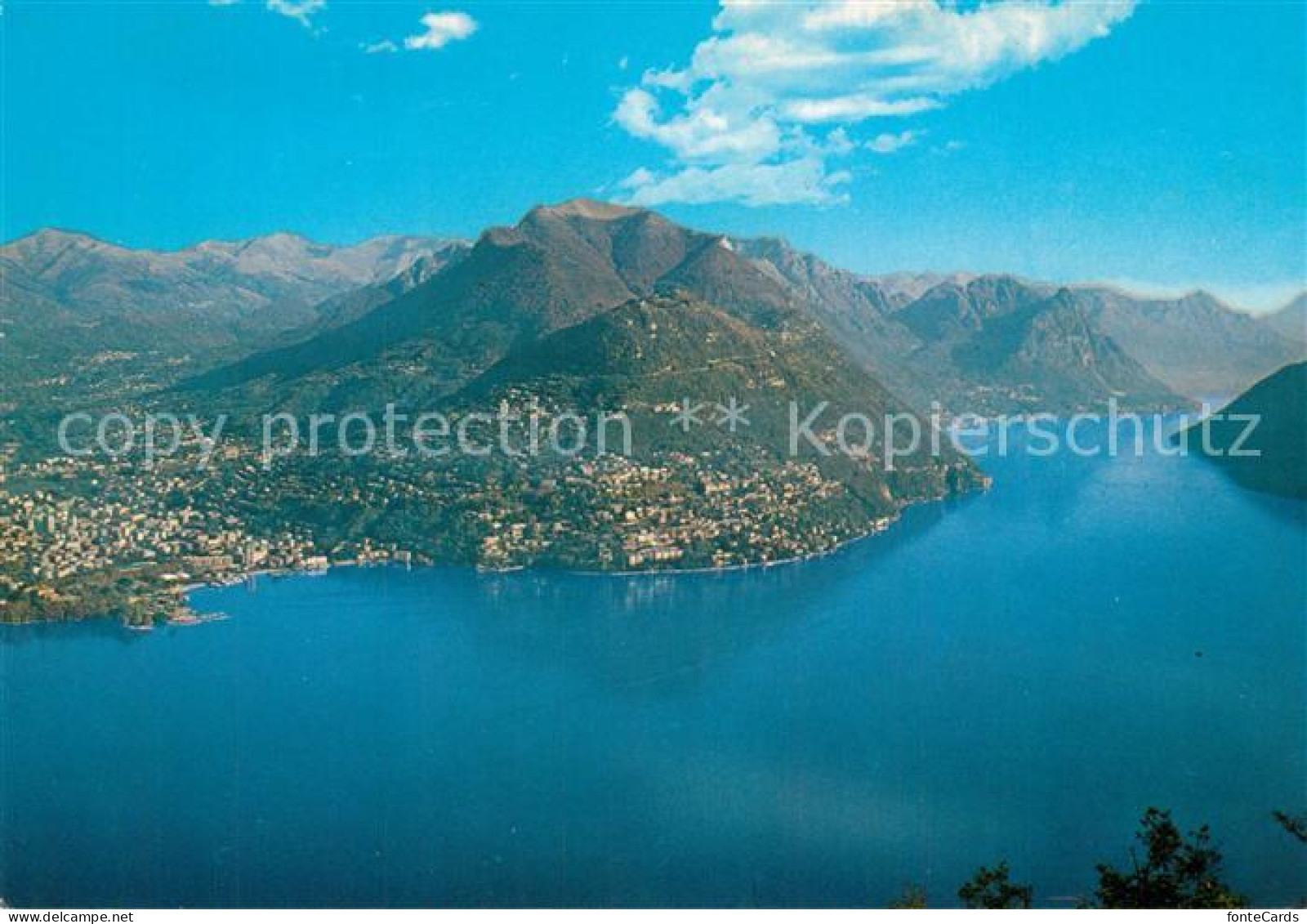 13522153 Castagnola Lago Di Lugano Con Monte Bre Fliegeraufnahme  - Autres & Non Classés