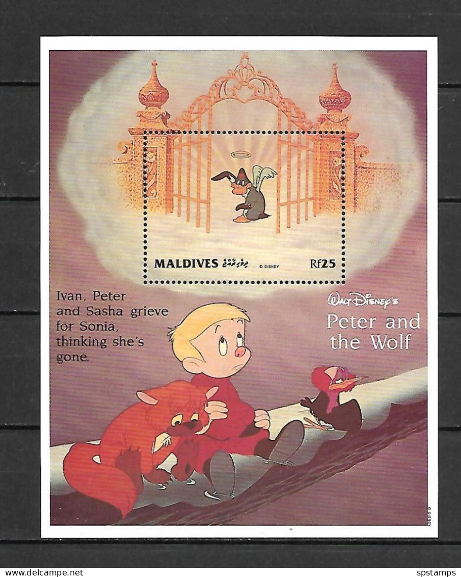 Disney Maldives 1993 Peter And The Wolf MS #2 MNH - Disney