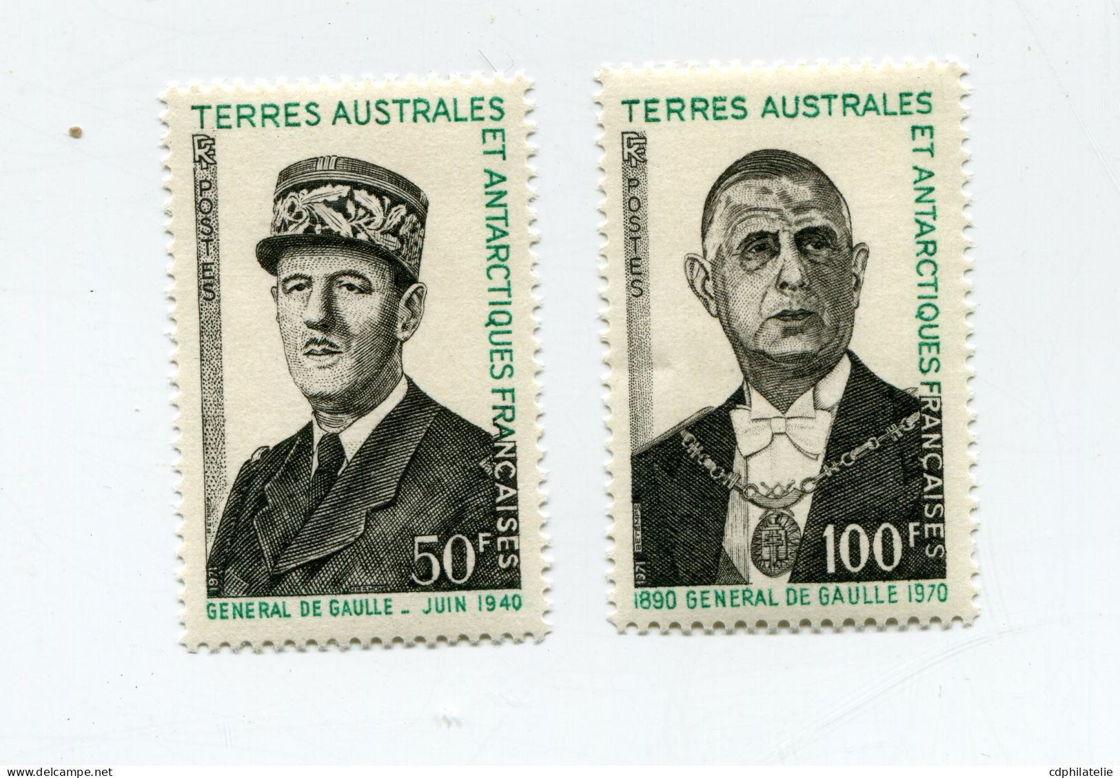 T. A. A. F. N°46 / 47 ** 1er ANNIVERSAIRE DE LA MORT DU GENERAL DE GAULLE - Unused Stamps