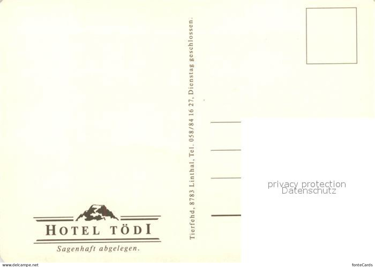 13521313 Toedi Hotel T?di K?nstlerkarte Toedi - Sonstige & Ohne Zuordnung