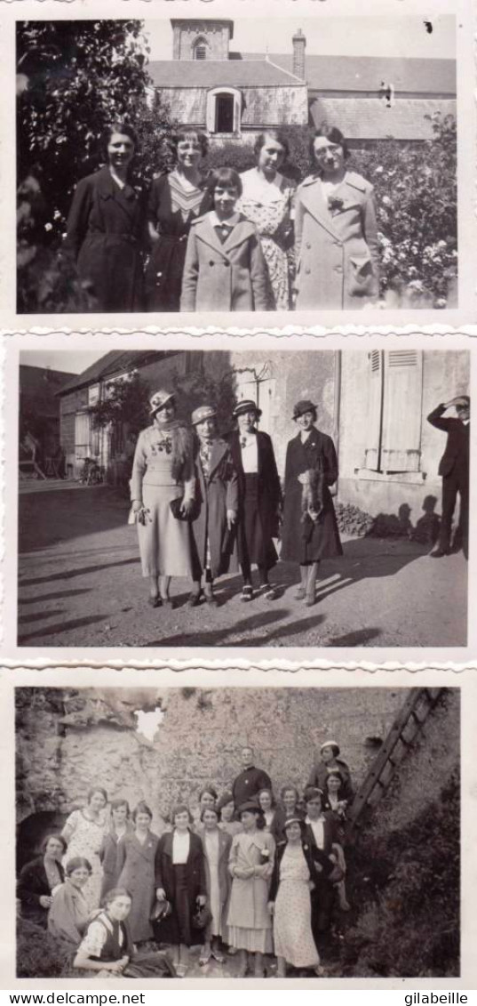 Photo Originale - 45 - FEROLLES - Installation De L'abbé Picard  - Filles Des Ursulines De Beaugency- 3 Phot  - Mai 1934 - Personnes Identifiées