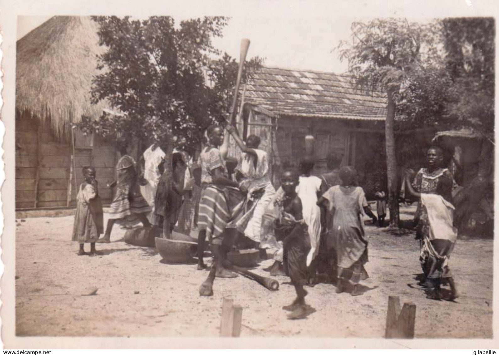 Photo Originale - Senegal - Dakar 1941 - Pillage Du Riz Chez Les Indigenes - Afrique