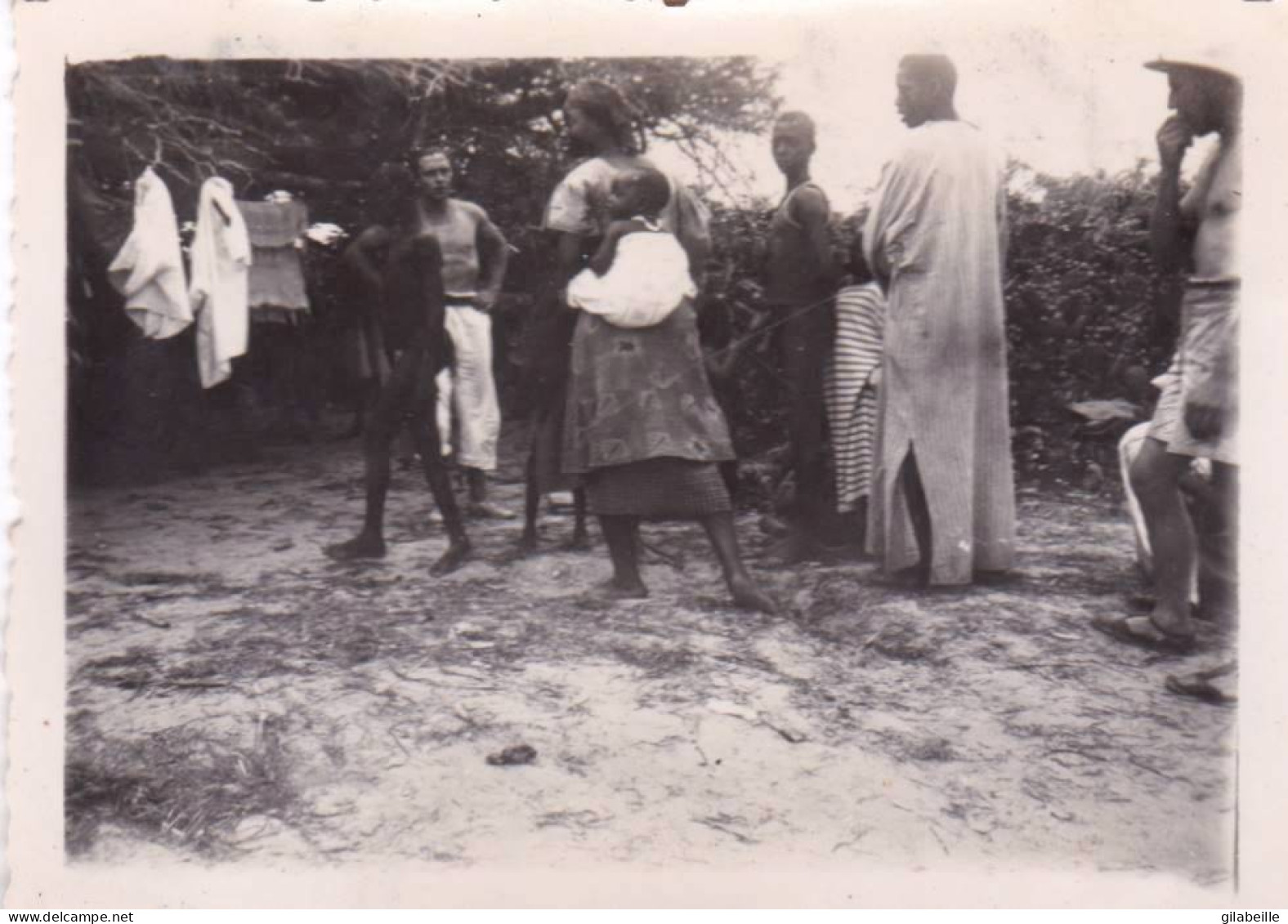 Photo Originale - Senegal - Dakar 1941 - L'equipage De La B.A.N En Excursion A N'GOR - Guerre, Militaire