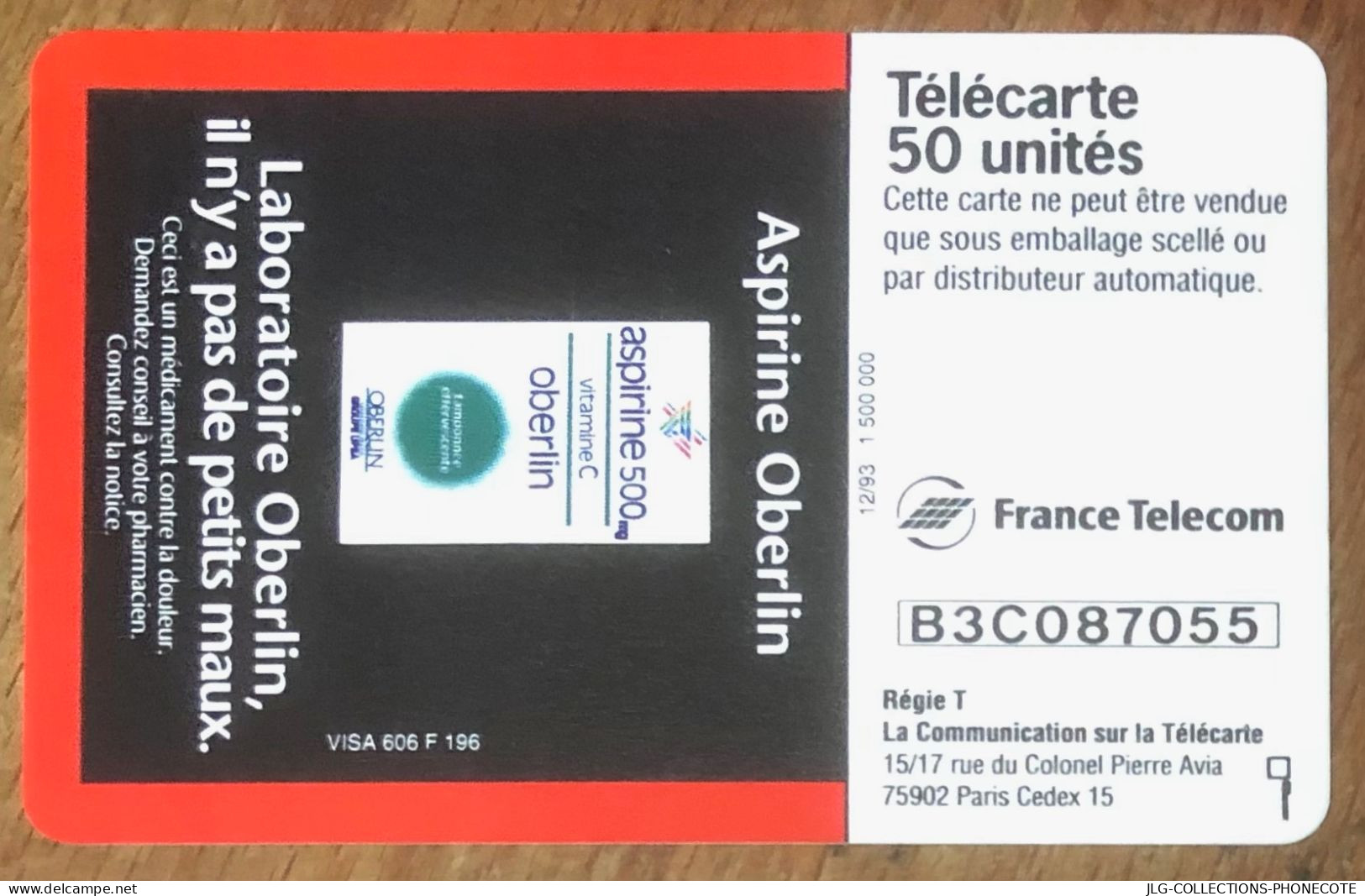 OBERLIN ROUGE TELECARTE REF PHONECOTE F452 SANS PUCE TELEFONKARTE SCHEDA TARJETA PHONE CARD PREPAID - 2004