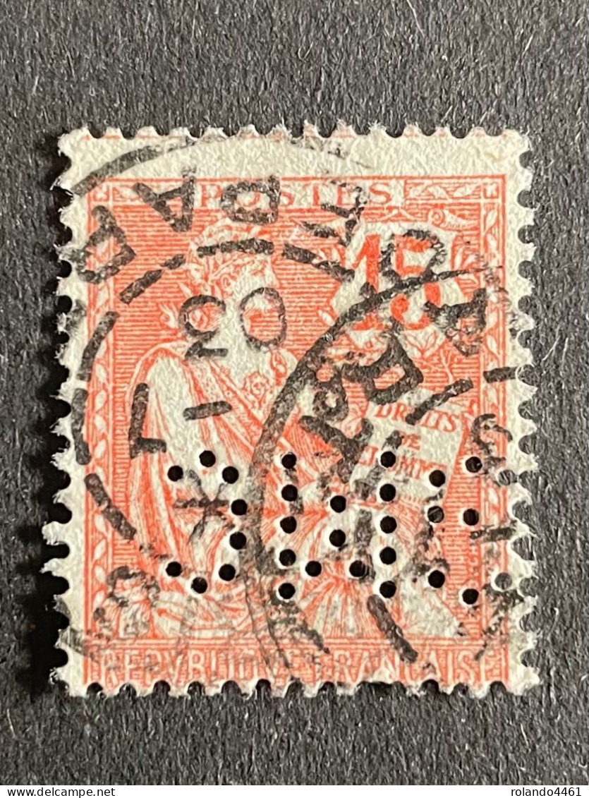 FRANCE G N°125 Mouchon GMC 95 Indice 3 Perforé Perforés Perfins Perfin !! - Otros & Sin Clasificación