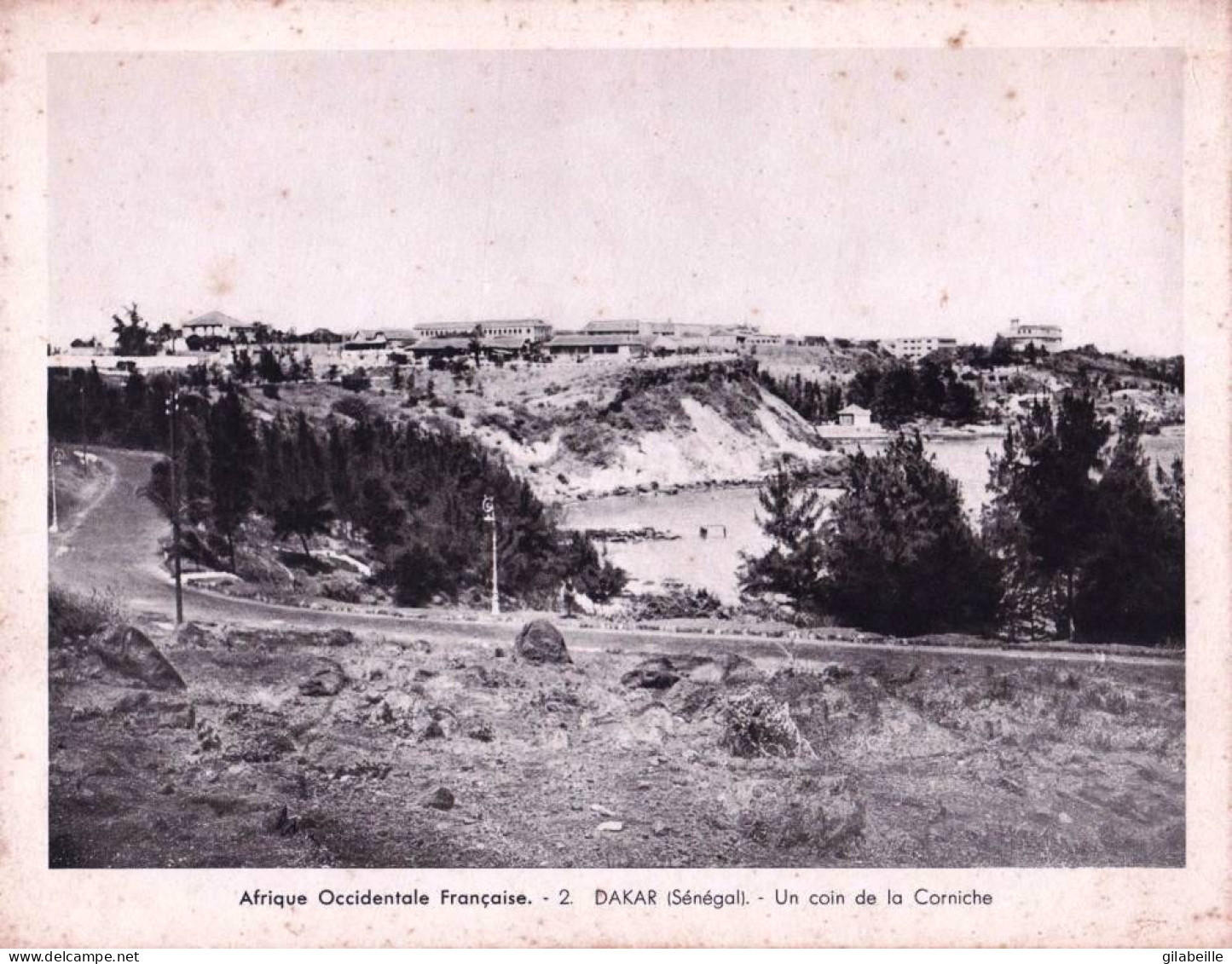 Gravure Photographique - Afrique Occidentale Francaise - DAKAR - Un Coin De La Corniche - Unclassified