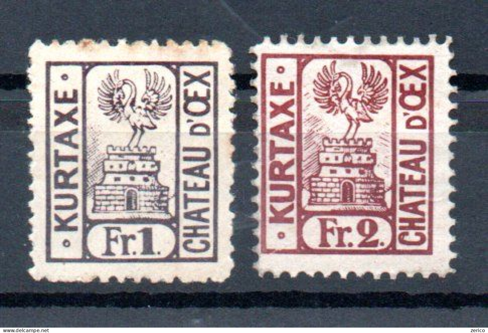 CHATEAU D'OEX Taxe De Séjour Kurtaxe - Revenue Stamps