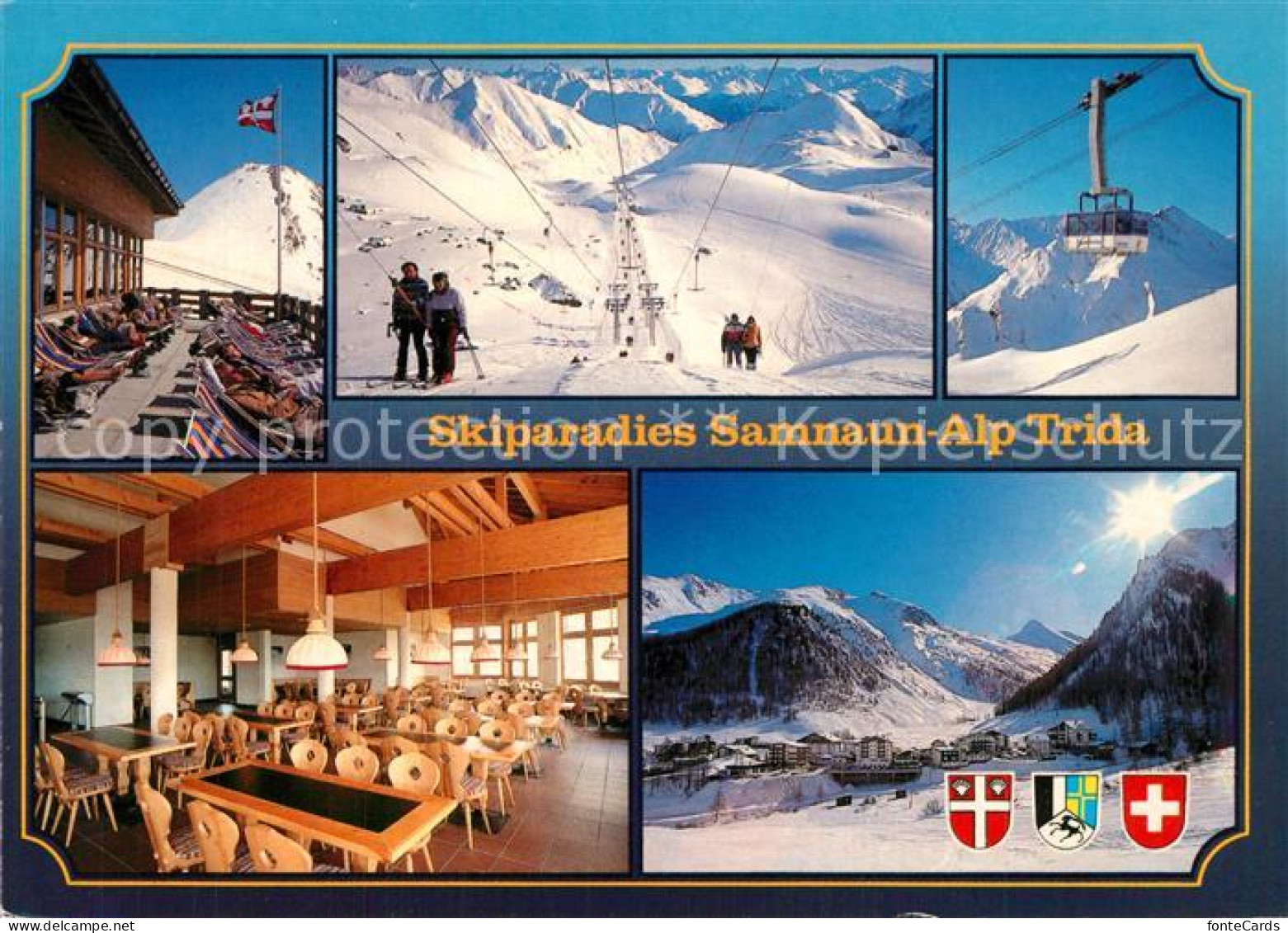 13519050 Samnaun Dorf Skiparadies Alp Trida Bergrestaurant Bergbahn Wintersportp - Otros & Sin Clasificación