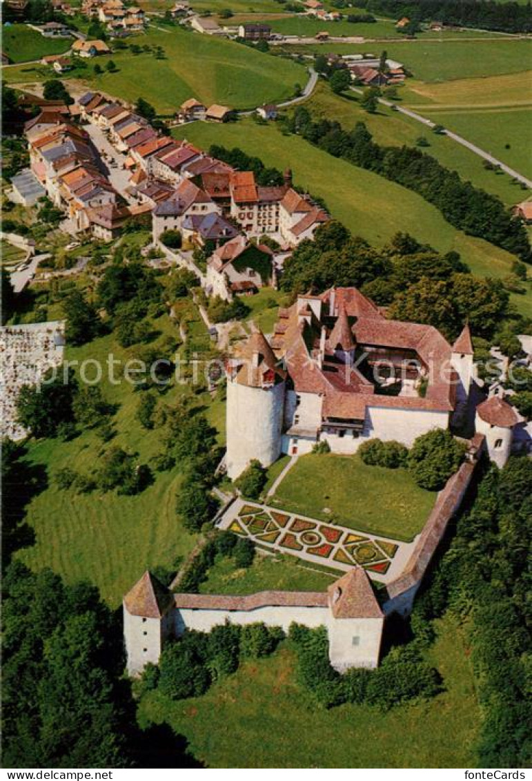 13518952 Gruyeres FR Stadt Und Schloss Ville Et Chateau Vue Aérienne Gruyeres FR - Otros & Sin Clasificación