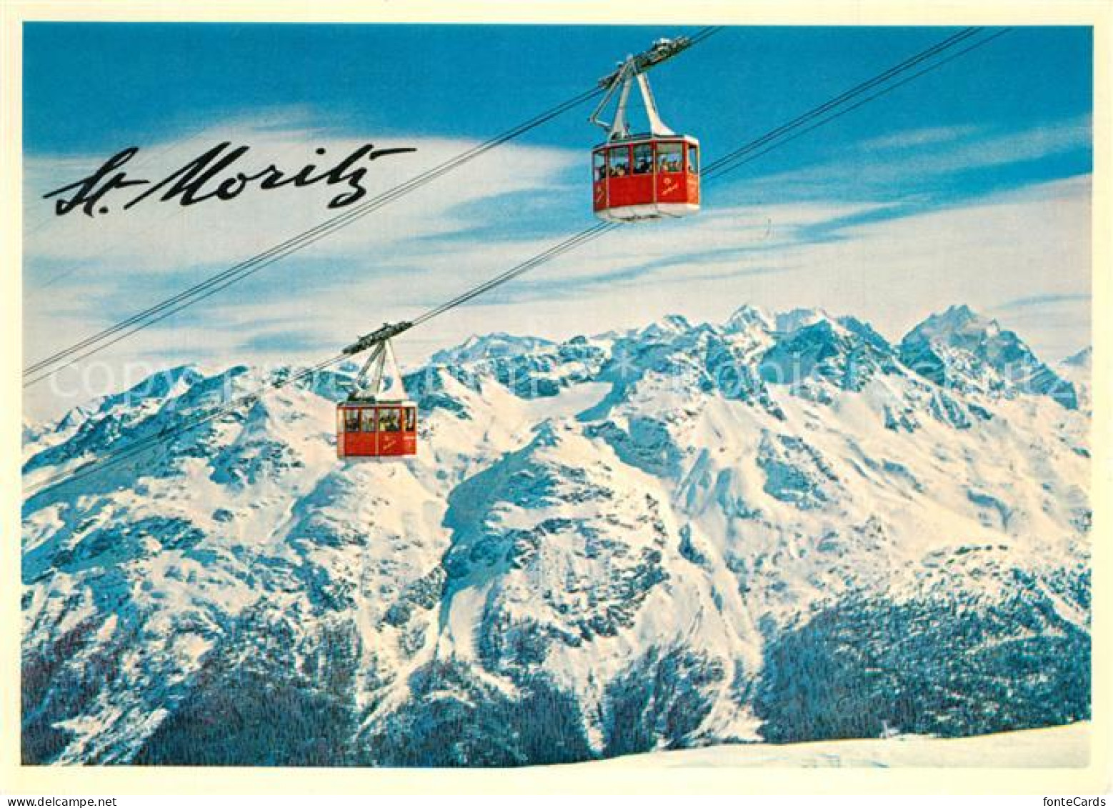 13518893 St Moritz GR Luftseilbahn Corviglia Piz Nair Alpenpanorama St Moritz GR - Otros & Sin Clasificación