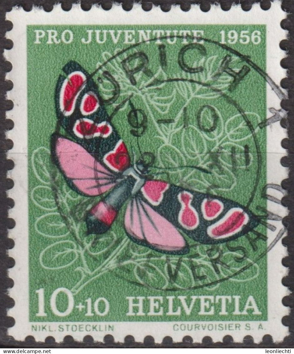 1956 Schweiz Pro Juventute ° Zum:CH J164,Yt:CH 582, Mi:CH 633, Widderchen, Schmetterling, Insekten - Oblitérés